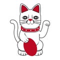 Japanese lucky cat decorative symbol Royalty Free Stock Photo