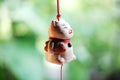 Japanese lucky cat doll hanging on the window Royalty Free Stock Photo