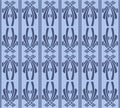 Japanese Luxury Bow Motif Vector Seamless Pattern