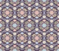 8. Japanese Luxury Flower Hexagon Vector Seamless Pattern