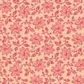 Japanese Luxury Wild Flower Vector Seamless Pattern