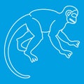 Japanese macaque icon, outline style