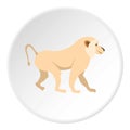 Japanese macaque icon circle