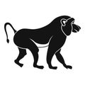 Japanese macaque icon, simple style