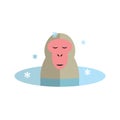 Japanese macaque icon.