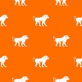 Japanese macaque pattern seamless