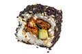 Japanese Maki rolls. Black sesame, eel,