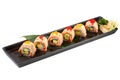 Japanese maki sushi set Royalty Free Stock Photo