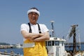 Japanese man, strong fisherman Royalty Free Stock Photo