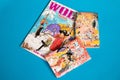 Japanese Manga One piece - comic book published in Weekly Shonen Jump Magazine Royalty Free Stock Photo