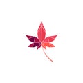 japanese maple leaf logo polygonal design