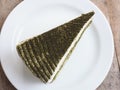 Japanese Matcha Green tea cake Royalty Free Stock Photo