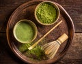 Japanese matcha green tea Royalty Free Stock Photo