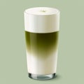 Japanese matcha latte glass cup