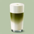 Japanese matcha latte glass cup