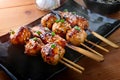 Japanese meatball grill  or tsukune Royalty Free Stock Photo