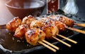 Japanese meatball grill tsukune.