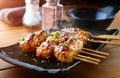 Japanese meatball grill tsukune. Royalty Free Stock Photo