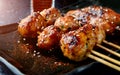 Japanese meatball grill tsukune.