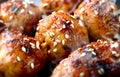 Japanese meatball grill tsukune. Royalty Free Stock Photo