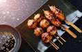 Japanese meatball grill or tsukune.