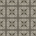 Japanese Mesh Cross Line Mosaic Vector Seamless Pattern Royalty Free Stock Photo