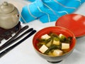 Japanese miso soup Royalty Free Stock Photo