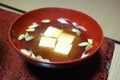 Japanese miso soup with tofu