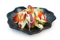 Japanese mixed sashimi salad isolated on white Royalty Free Stock Photo