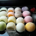 Japanese Mochi, colorful sweet dessert 2