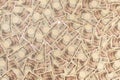 Japanese money - background with several notes of ten thousand yen front.