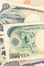 Japanese money yen banknote Royalty Free Stock Photo