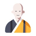 Japanese Monk Flat illustration