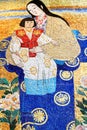 Japanese mosaic of Madonna and Child, in the upper level chapel of the church, the Basilica of the Annunciation, Nazareth