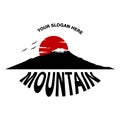 Japanese mountain illustration