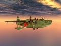 Japanese Navy flying boat of World War II Royalty Free Stock Photo