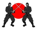 Japanese ninjas Royalty Free Stock Photo