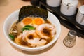 Japanese noodle with pork and egg Royalty Free Stock Photo