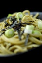 Japanese noodles closeup Royalty Free Stock Photo