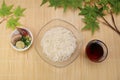 Japanese noodles dishes called the somen Royalty Free Stock Photo