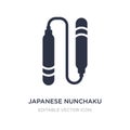 japanese nunchaku icon on white background. Simple element illustration from Weapons concept