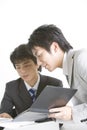 Japanese office worker Royalty Free Stock Photo