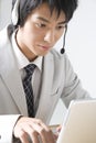 Japanese office worker Royalty Free Stock Photo