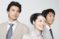 Japanese office workers Royalty Free Stock Photo