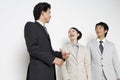 Japanese office workers Royalty Free Stock Photo