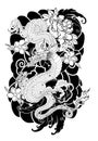 Japanese old dragon tattoo for arm.