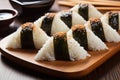 Japanese Onigiri, traditional japanese food, ai generated