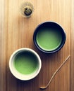 Japanese oriental Matcha on wood