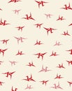 Japanese Origami Paper Bird Vector Seamless Pattern