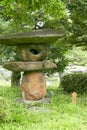 Japanese outdoor park stone decoration in zen garden